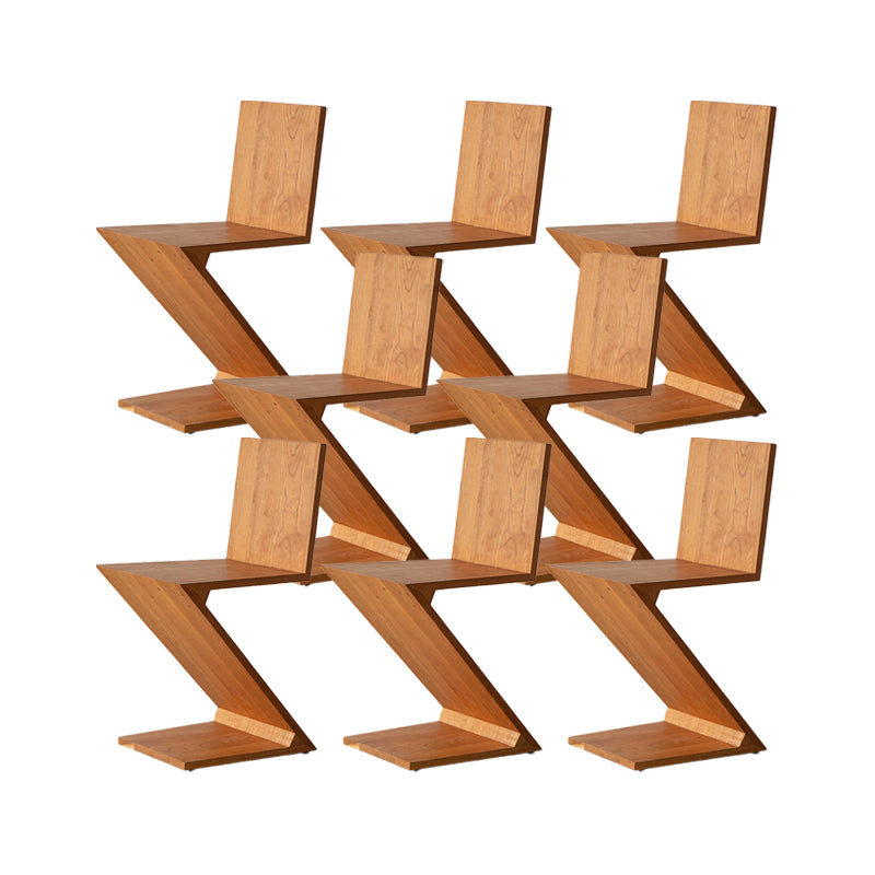 Industrial Side Chair Solid Wood Dining Chair for Living Room