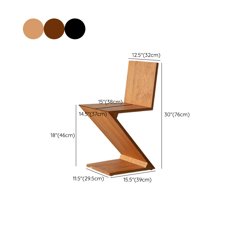 Industrial Side Chair Solid Wood Dining Chair for Living Room