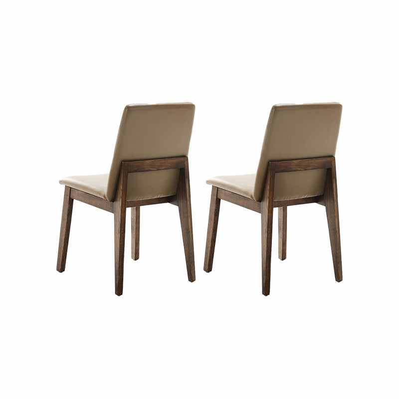 Contemporary Kitchen Dining Chairs Armless Faux Leather Dining Chairs