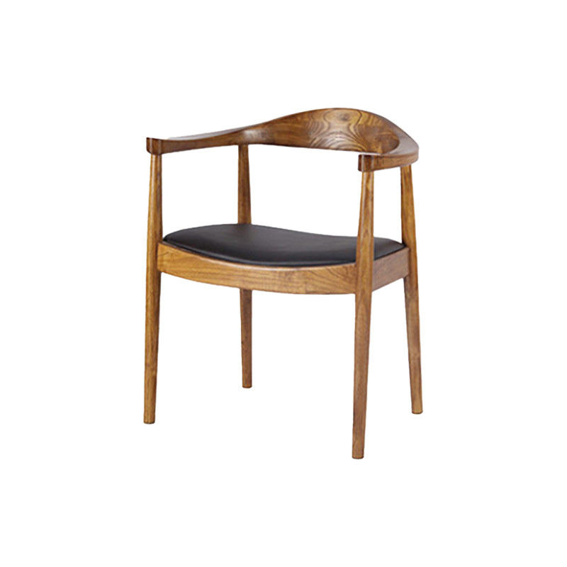 Contemporary Kitchen Dining Chairs Faux Leather Chairs with Wood Base