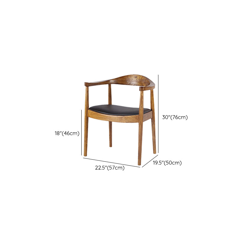 Contemporary Kitchen Dining Chairs Faux Leather Chairs with Wood Base