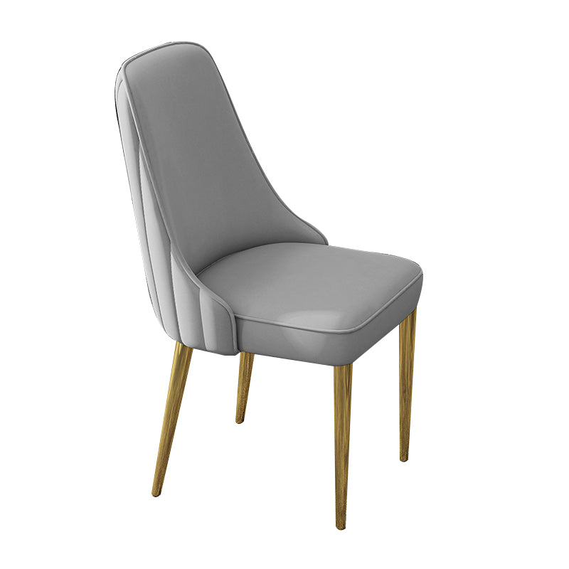 Glam Style Side Chair PU Leather Dining Chair for Living Room