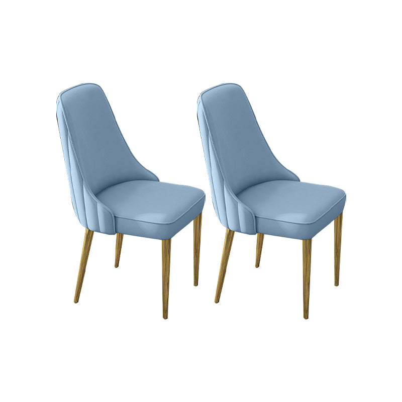 Glam Style Side Chair PU Leather Dining Chair for Living Room