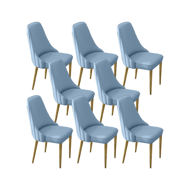 Glam Style Side Chair PU Leather Dining Chair for Living Room