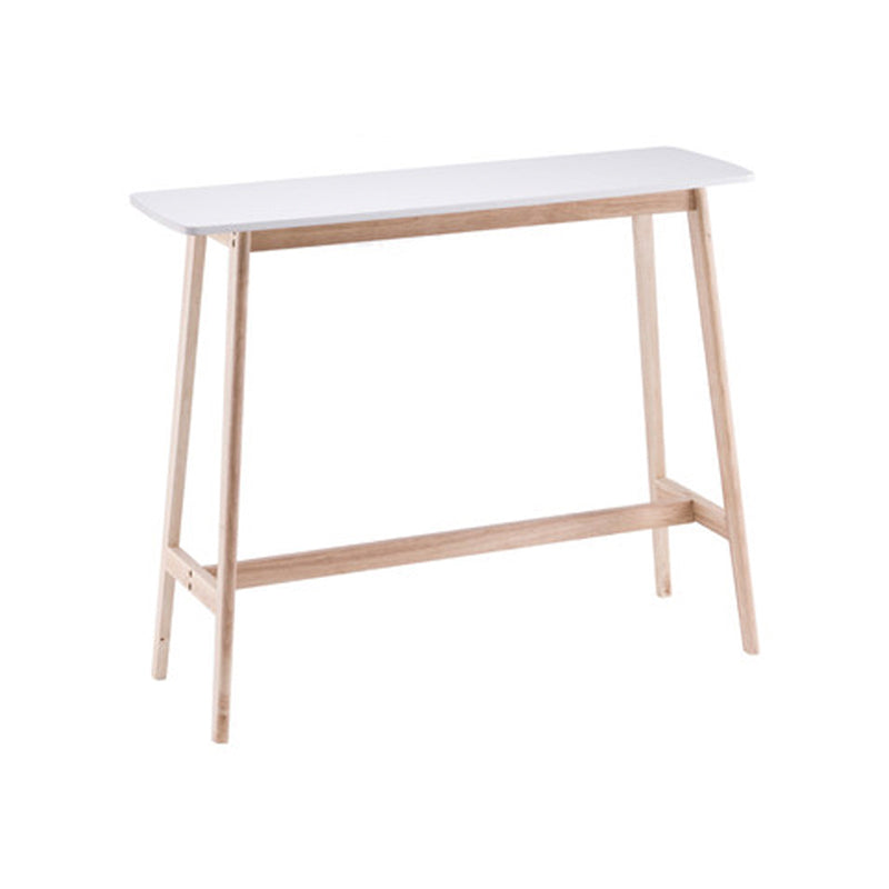 Rectangle Wood Counter Height Dining Table Contemporary Trestle Base Bar Table