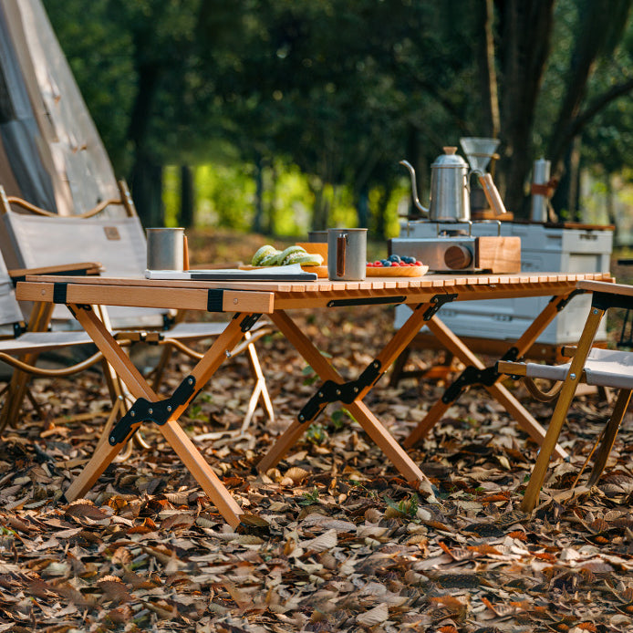 Solid Wood Removable Camping Table Modern Rectangle Camping Table