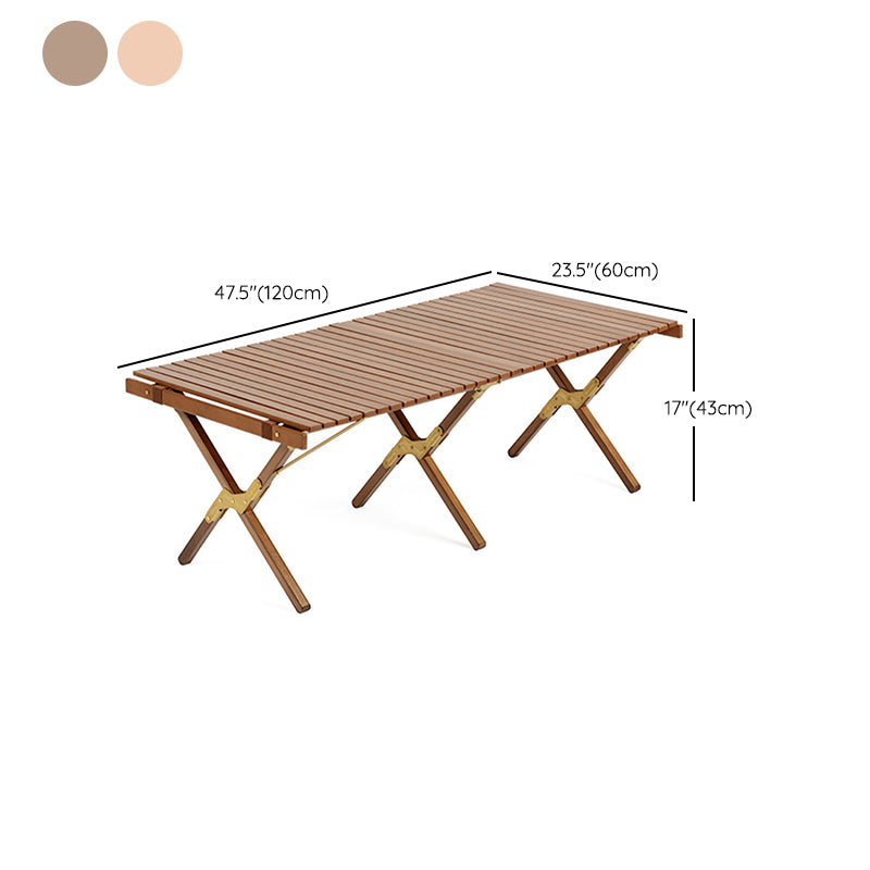 Solid Wood Removable Camping Table Modern Rectangle Camping Table