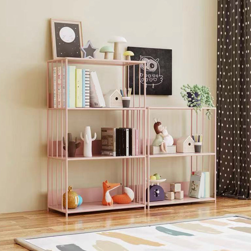 Standard Metal Bookshelf Scandinavian Open Back Bookcase with Shelves