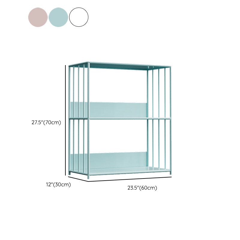 Standard Metal Bookshelf Scandinavian Open Back Bookcase with Shelves