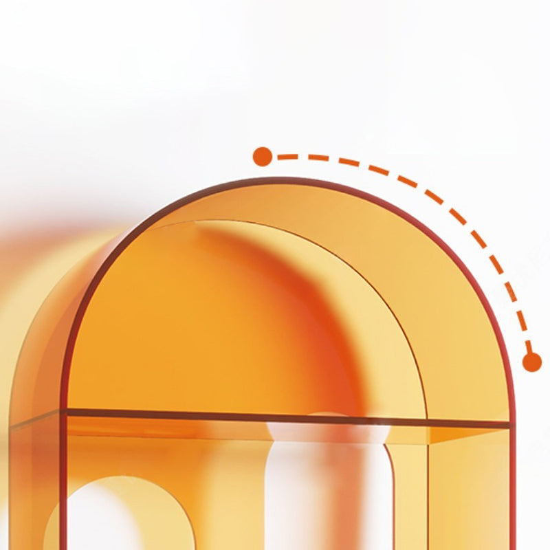 Closed Back Standard Bookshelf Acrylic Bookcase with Rectangular Shelves