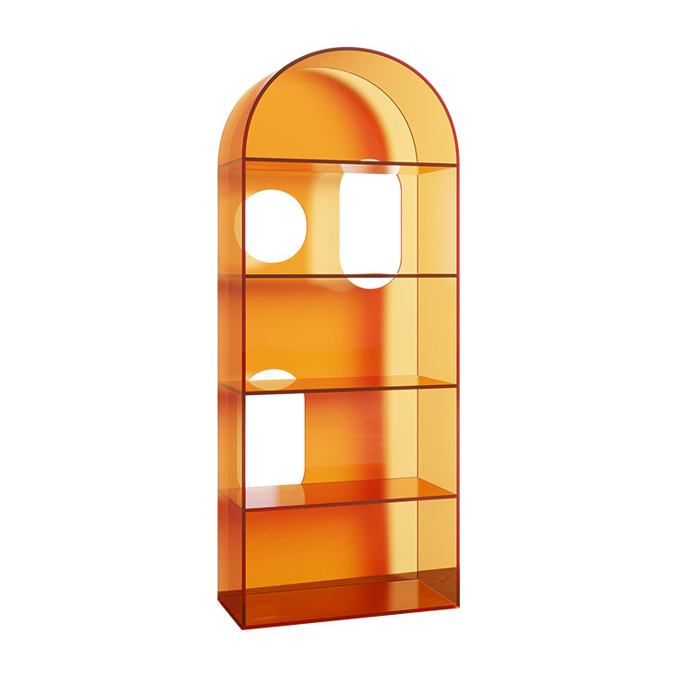 Closed Back Standard Bookshelf Acrylic Bookcase with Rectangular Shelves