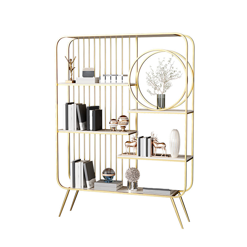 Metal Open Back Bookshelf Standard Shelves Included Bookcase for Study Room