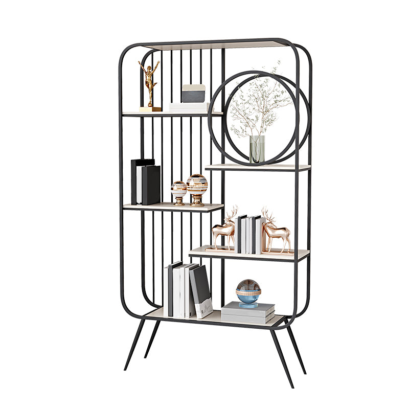 Metal Open Back Bookshelf Standard Shelves Included Bookcase for Study Room