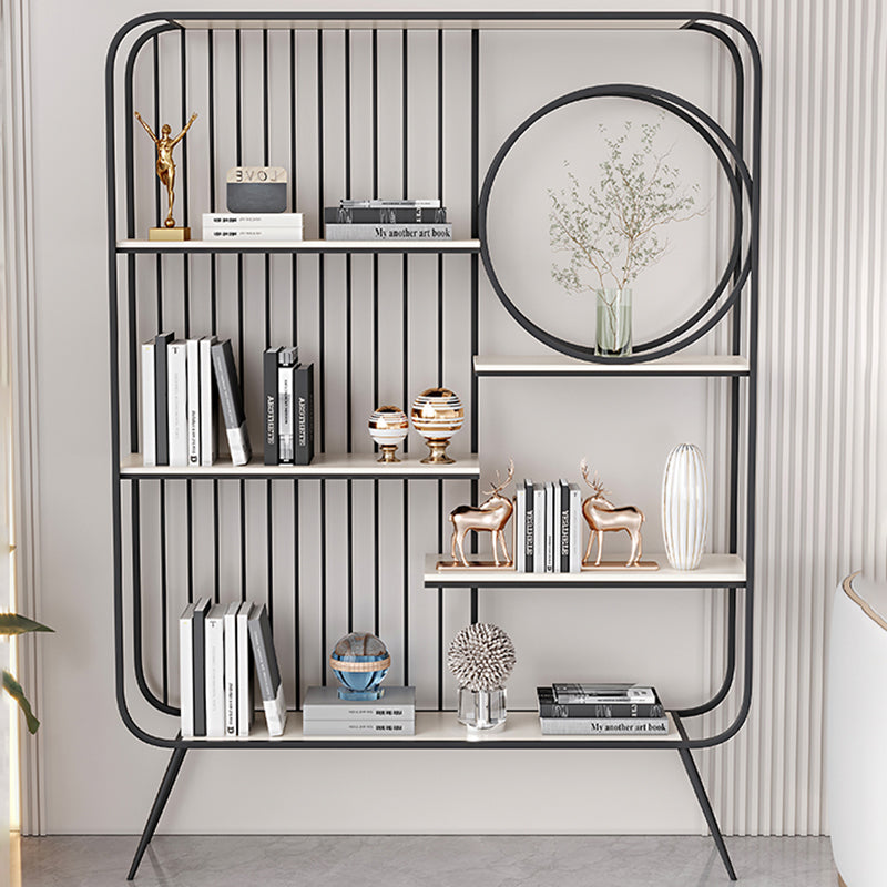 Metal Open Back Bookshelf Standard Shelves Included Bookcase for Study Room