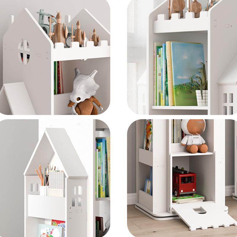 Scandinavian Style Open Back Bookshelf Standard Engineered Wood Bookcase