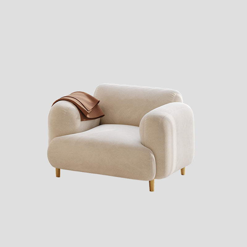 Contemporary Velet Seating Tufted Back Square Arm Sofa for Living Room