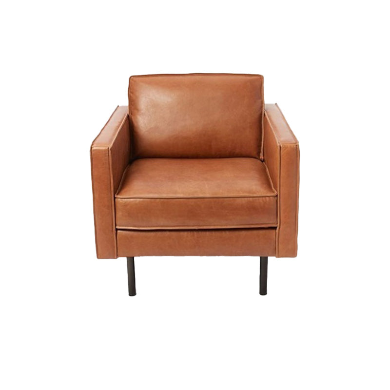 Faux Leather Tufted Back Convertible Sofa Nordic Style Living Room Seating