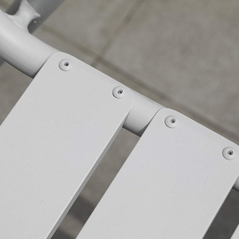 Industrial Armchair Open Back Metal Patio Dining Chair with Arm