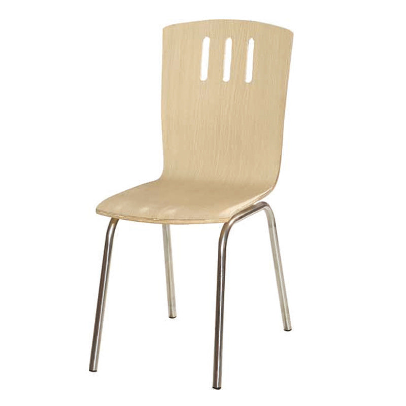 Contemporary Outdoor Chair Wood and Metal Patio Dining Chair