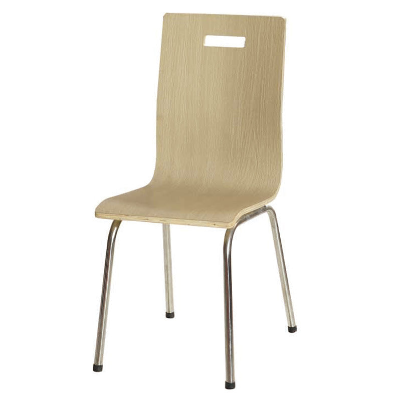 Contemporary Outdoor Chair Wood and Metal Patio Dining Chair