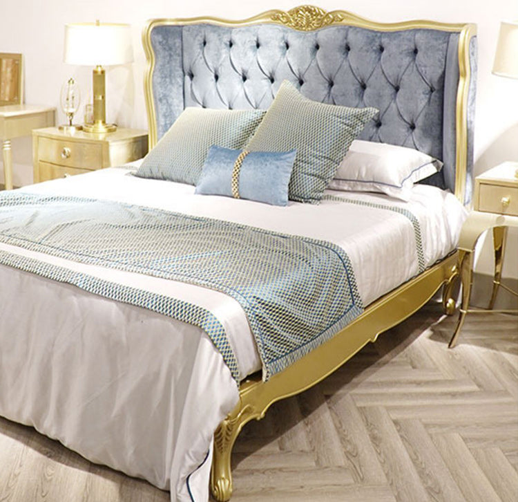 Modern Adjustable Height Bed Upholstered Headboard Standard Bed