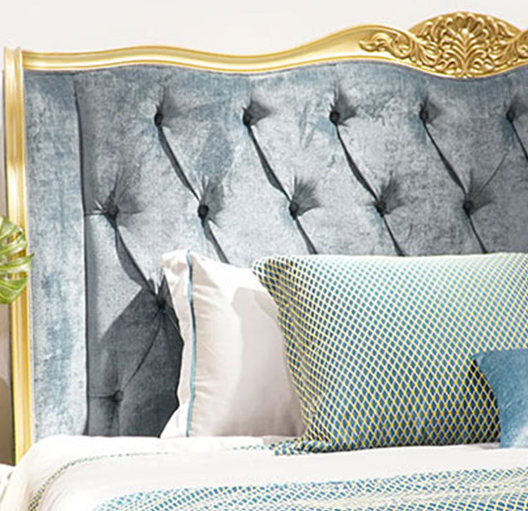 Modern Adjustable Height Bed Upholstered Headboard Standard Bed