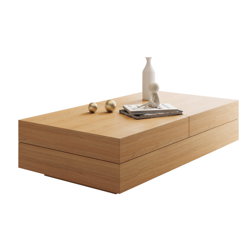 Modern Coffee Table Black Wood Coffee Cocktail Table with Storage