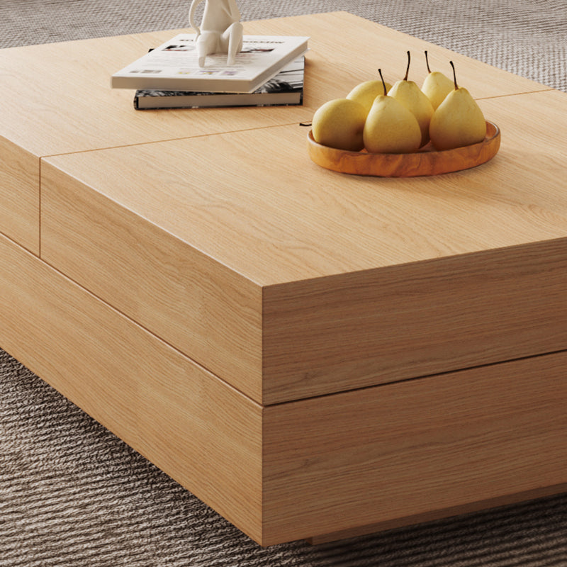 Modern Coffee Table Black Wood Coffee Cocktail Table with Storage