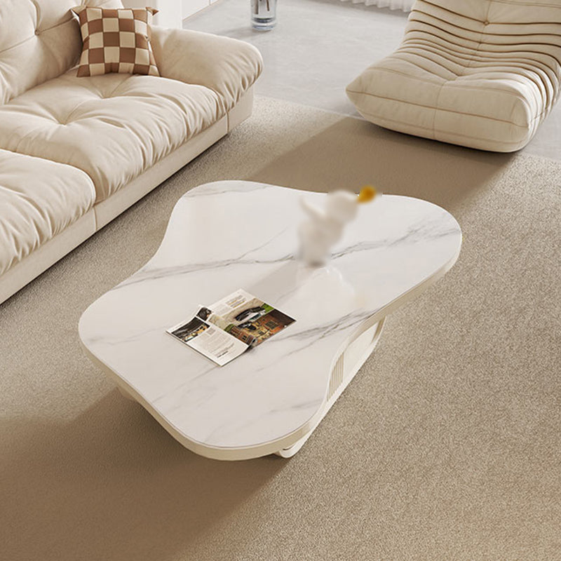 Modern Coffee Table Free Form Single Coffee Table with Storage Drawers