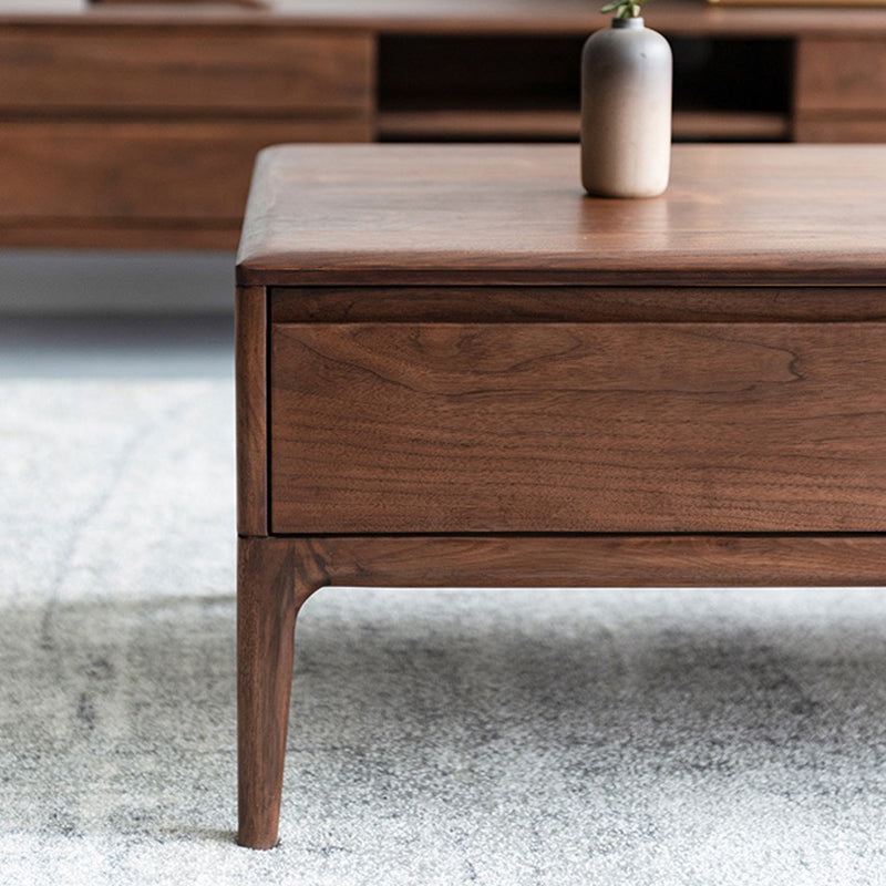 Rectangle Bunching Tables Solid Wood Coffee or End Table with Drawer