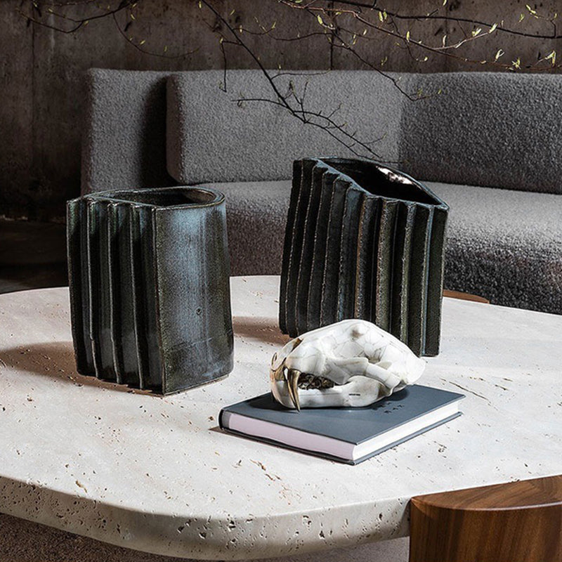 3 Legs Bunching Tables Modern Geometric Stone Coffee or End Table