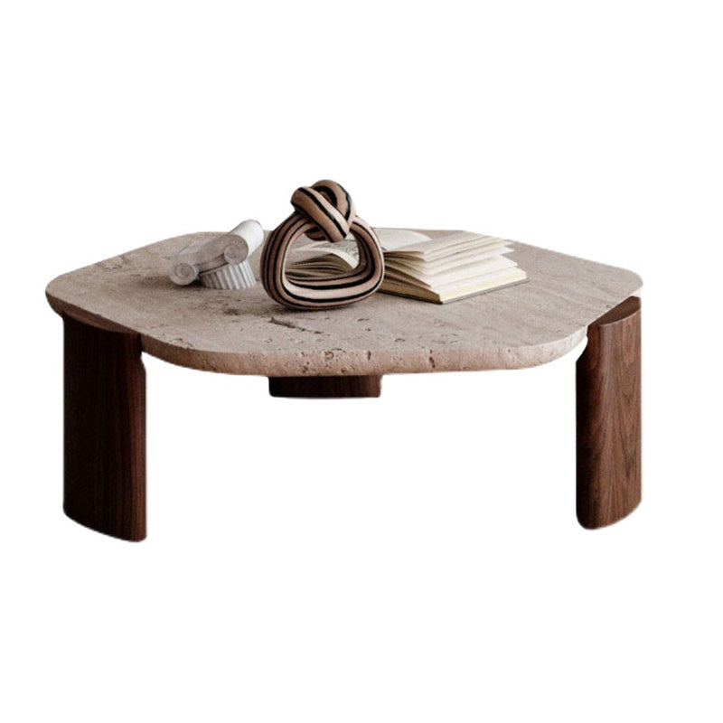 Contemporary Coffee Table Single Stone Coffee Cocktail Table