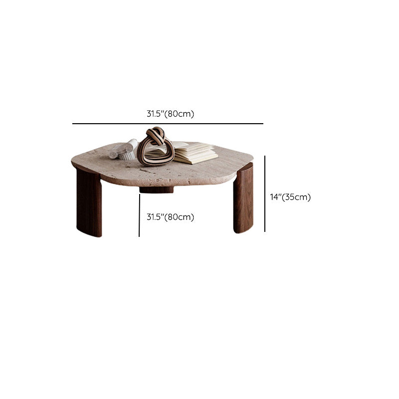 Contemporary Coffee Table Single Stone Coffee Cocktail Table