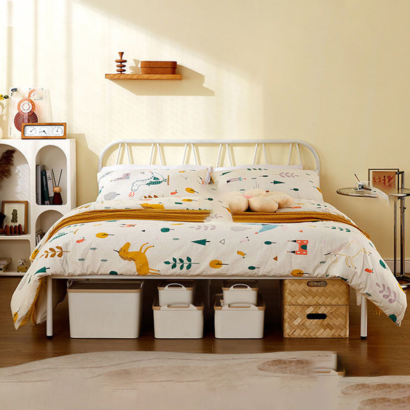 Glam Standard Bed Metal Open-Frame Bed with Custom Gold Legs