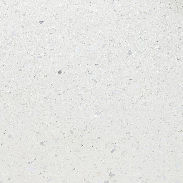 Modern Minimalist Round Coffee Table 3 Legs Terrazzo Cocktail Table in White