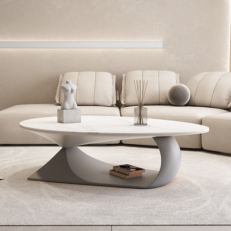 Modern Abstract Coffee Table Slate Geometric Coffee or End Table