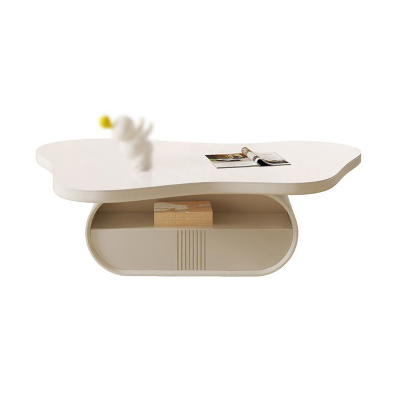 Slate Top Coffee or End Table Abstract Coffee Cocktail Table with Storage Drawers