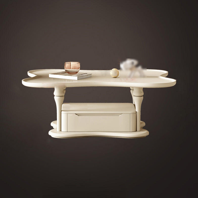 Modern Wood Coffee Table No Distressing Bunching Tables with Storage Drawers