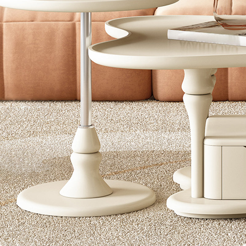 Modern Wood Coffee Table No Distressing Bunching Tables with Storage Drawers