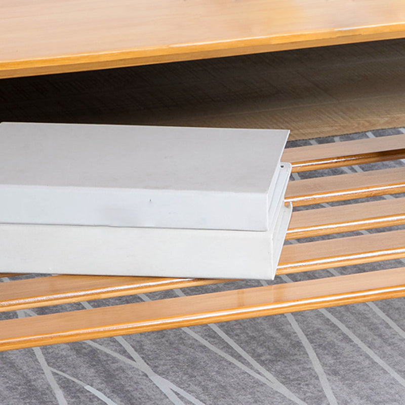 4 Legs Coffee Table Rectangular Single Coffee Table with Shelf