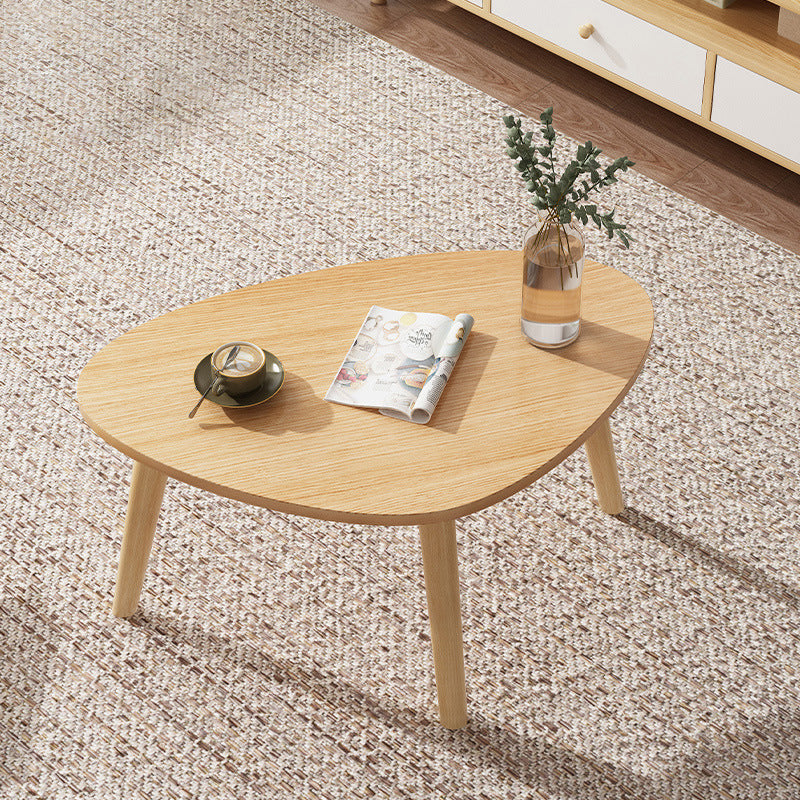 3 Legs Wood Coffee Table Modern Free-Form Nesting Coffee Table Set