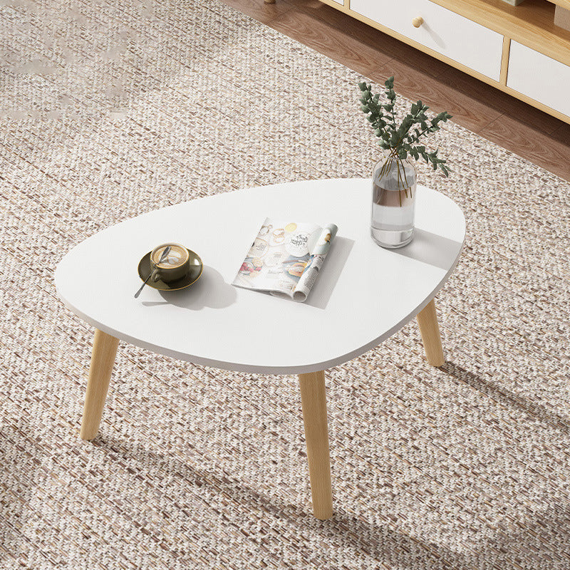 3 Legs Wood Coffee Table Modern Free-Form Nesting Coffee Table Set