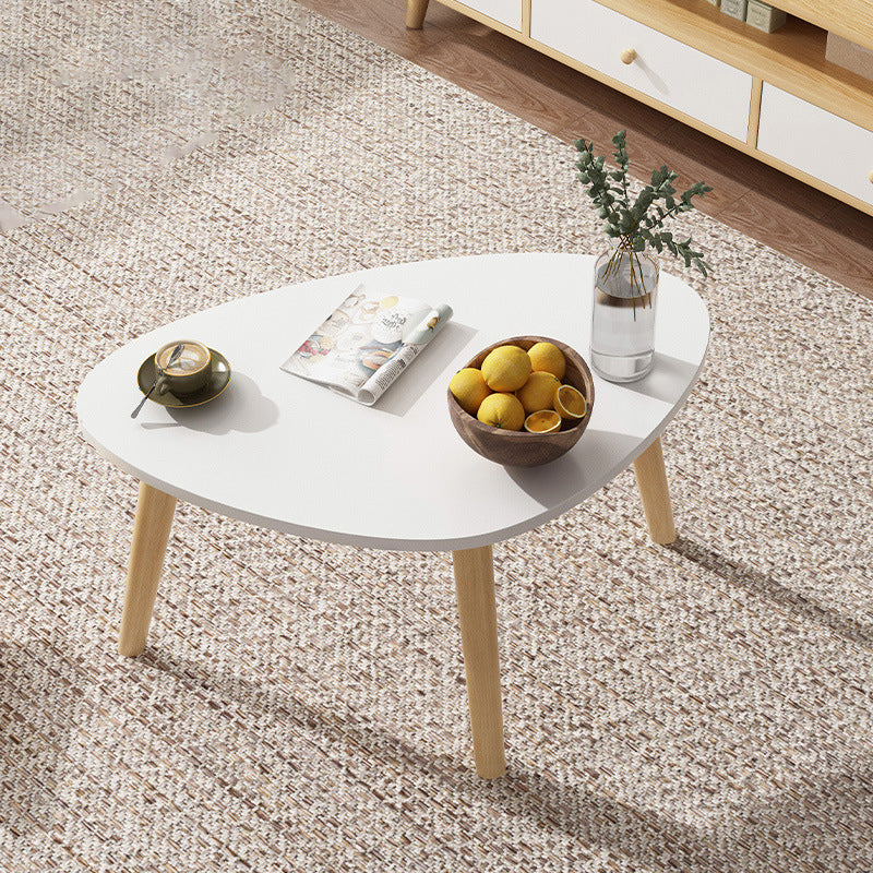 3 Legs Wood Coffee Table Modern Free-Form Nesting Coffee Table Set