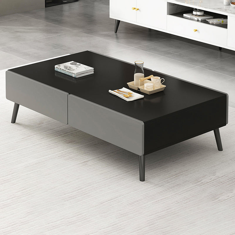 Rectangle Single Coffee Table Four Legs Coffee Table with Storage