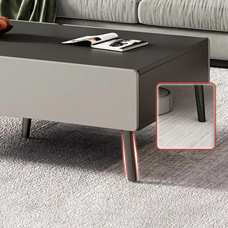 Rectangle Single Coffee Table Four Legs Coffee Table with Storage