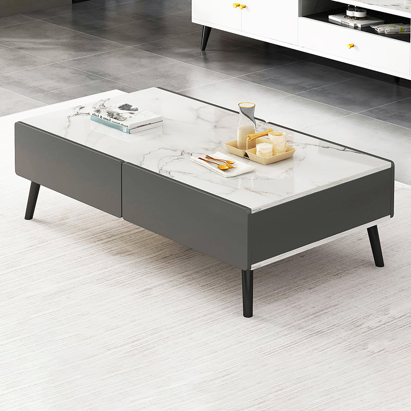 Rectangle Single Coffee Table Four Legs Coffee Table with Storage