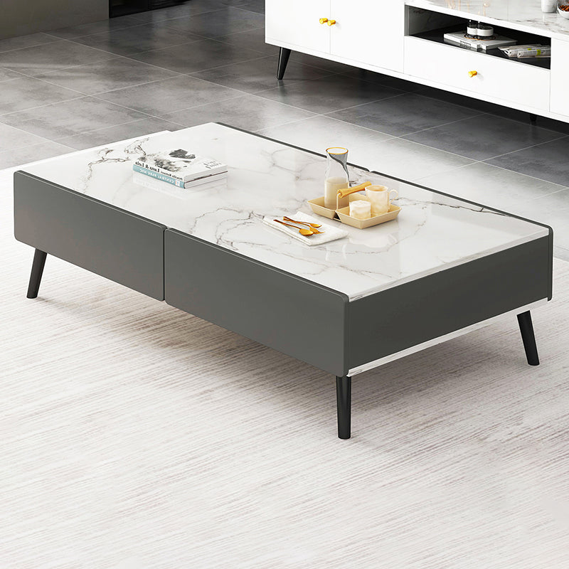 Rectangle Single Coffee Table Four Legs Coffee Table with Storage