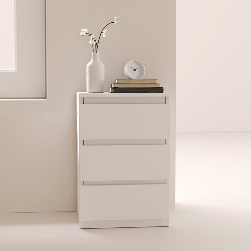 Modern White/Natural Chest with Wooden Drawers Rectangle Chest