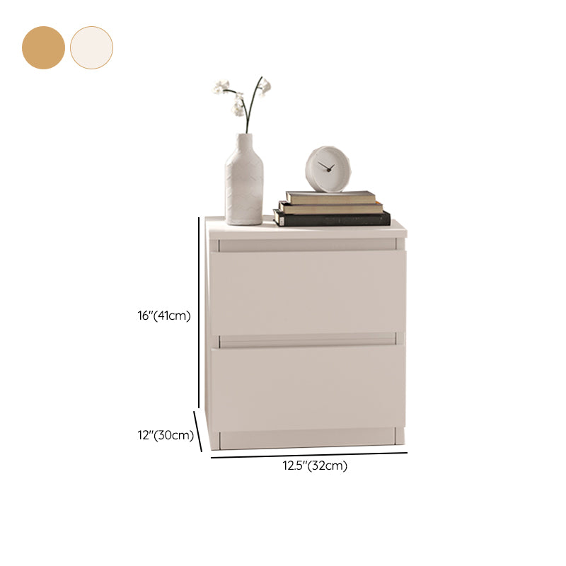 Modern White/Natural Chest with Wooden Drawers Rectangle Chest