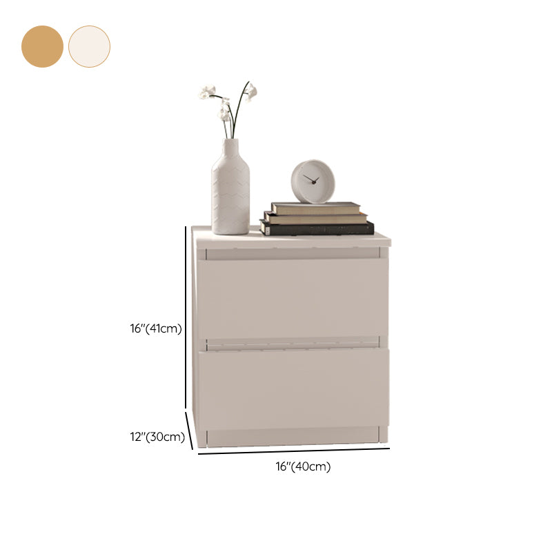 Modern White/Natural Chest with Wooden Drawers Rectangle Chest